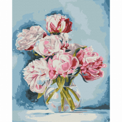 Товары для рисования - Картина по номерам Brushme Пионы в вазе Iryna Ponna 40х50 см (BS54284)