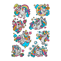 Косметика - Набор тату для тела Arley Sign Радужные единороги (1506)