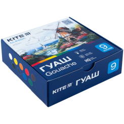Канцтовары - Краски гуашь Kite Classic 9 цветов (K-072)
