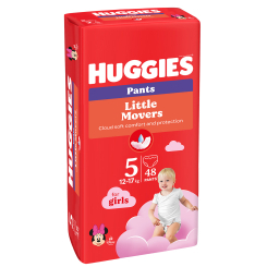 Подгузники - Подгузники-трусики Huggies Little Movers для девочек 5 M-Pack 12-17 кг 48 x 2 шт (5029054568170)