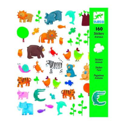 Набори для творчості - Набір наклейок DJECO Тварини 160 штук (DJ08841)