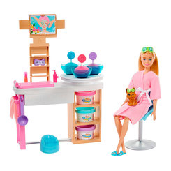 Меблі та будиночки - Ігровий набір Barbie СПА-салон (GJR84)