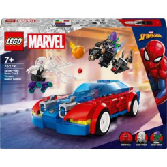 Конструкторы LEGO - Конструктор LEGO Marvel Автомобиль для гонок Человека-Паука и Зеленый Гоблин с ядом Венома (76279)