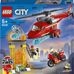 Конструкторы LEGO - Конструктор LEGO City Спасательный пожарный вертолет (60281)