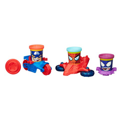 Набори для ліплення - Ігровий набір Play-Doh Транспорт героїв Марвел (B0606)
