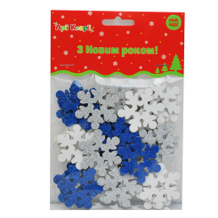 Аксесуари для свят - Наліпки з глітеру Apli Krapli Сніжинки (2252613785012) Аксесуари для свят - Наліпки з глітеру Apli Krapli Сніжинки (2252613785012)