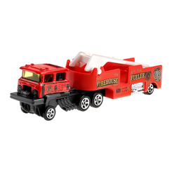 Транспорт і спецтехніка - Вантажівка-трейлер Hot Wheels Track stars Пожежний заправник 1:64 (BFM60/GRV13)