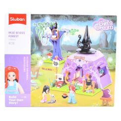 Конструкторы с уникальными деталями - Конструктор Sluban Розовая серия Дом волшебницы 179 деталей (M38-B1055)
