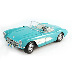 Коллекционные автомодели - Автомодель Maisto Chevrolet Corvette 1957 голубая (31275 lt. blue) (31275 it.blue)