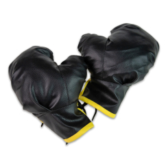 Спортивные активные игры - Боксерские перчатки Strateg желто-черные (2079)