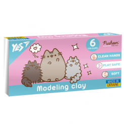 Набори для ліплення - Пластилін Yes Pusheen 6 кольорів (540651)