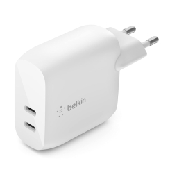 Павербанки - ​Зарядное устройство сетевое Belkin 40Вт 2хUSB-С PD белый (WCB006VFWH)