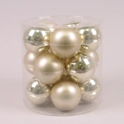 Аксесуари для свят - Кульки скляні Flora D-8 см. 15 шт(44596) (MR35799)