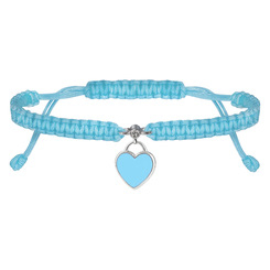 Ювелирные украшения - Браслет UMa&UMi Сердце серебро голубой (8857788266058)