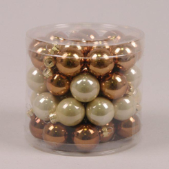 Аксесуари для свят - Кульки скляні Flora D-3 см. 45шт(44541) (MR35671)
