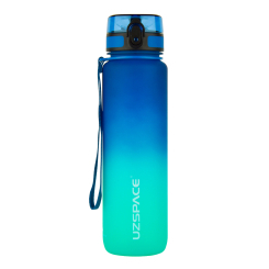 Пляшки для води - Пляшка для води Uzspace Frosted синьо-зелена 1000 мл (6955482333037)
