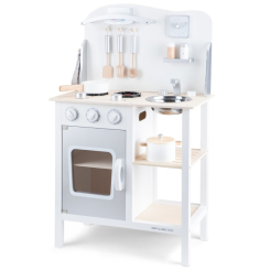 Дитячі кухні та побутова техніка - Ігровий набір New classic toys Bon appetit Міні кухня біло-срібна (11053)