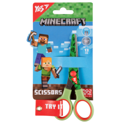 Канцтовары - Ножницы Yes Minecraft зеленые 13 см (480436)