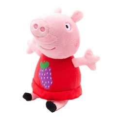 Персонажи мультфильмов - Мягкая игрушка Peppa Pig Пеппа с наклееным виноградом 20 см (29621)