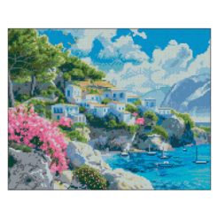 Мозаїка - Алмазна картина Strateg Узбережжя Греції (4823113897994)