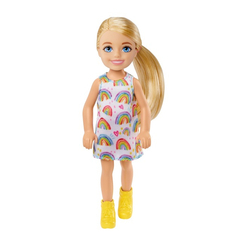 Ляльки - Лялька Barbie Челсі та друзі Блондинка у сукні з веселкою (DWJ33/HGT02)