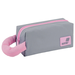 Пеналы и кошельки - Пенал Kite серо-розовый (K25-2703-2) Пеналы и кошельки - Пенал Kite серо-розовый (K25-2703-2)