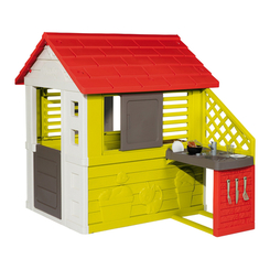 Ігрові комплекси, гойдалки, гірки - Ігровий будиночок Smoby Сонячний із літньою кухнею (810713)