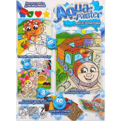 Товары для рисования - Водная раскраска Danko toys Aqua painter Паровоз (AQP-01-03U)