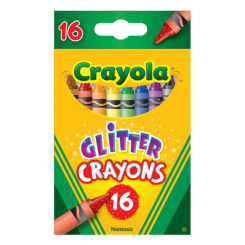 Канцтовары - Набор восковых мелков Crayola с блестками 16 шт (256318.024)