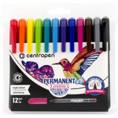 Канцтовары - Набор маркеров Centropen Permanent Creative 12 цветов (2896/12)