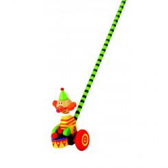 Машинки для малышей - Деревянная каталка Клоун (81669)