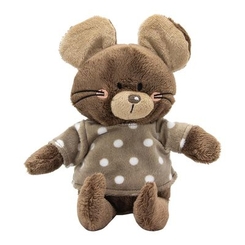 М'які тварини - М'яка іграшка Devilon Мишка в кофтині коричнева 15 см (C1812315C-1)