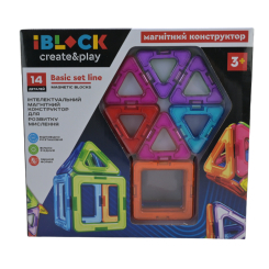 Магнитные конструкторы - Магнитный конструктор IBLOCK 14 деталей (PL-923-525) Магнитные конструкторы - Магнитный конструктор IBLOCK 14 деталей (PL-923-525)
