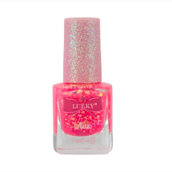 Косметика - Лак для ногтей Lukky Конфетти алый с блестками (T22764)