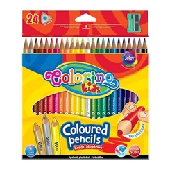 Канцтовари - Олівці Colorino Трикутні 24 кольори з чинкою (57462PTR)