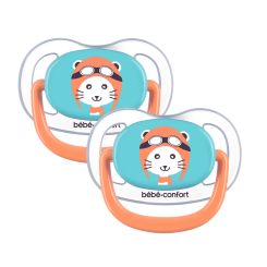 Пустышки и ниблеры - Пустышка Bebe Confort Physio Air Dummy Traveller синяя и оранжевая (3104201770)