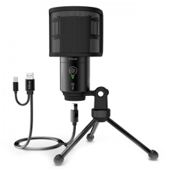 Мікрофони - Мікрофон Fifine Type-C чорний конденсаторний (K683A) Мікрофони - Мікрофон Fifine Type-C чорний конденсаторний (K683A)