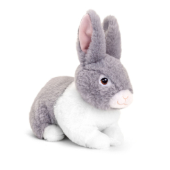 М'які тварини - М'яка іграшка Keel Toys Кроленя біло-сіре 18 см (SE1053/1)