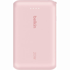 Павербанки - аккумулятор портативный литий-ионный Power Bank Belkin 10000мА·ч 20Вт с интегрированным кабелем USB-C розовый (BPB021HQPK) Павербанки - аккумулятор портативный литий-ионный Power Bank Belkin 10000мА·ч 20Вт с интегрированным кабелем USB-C розовый (BPB021HQPK)