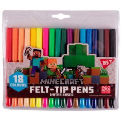 Канцтовары - Фломастеры Yes Minecraft 18 цветов (650549)