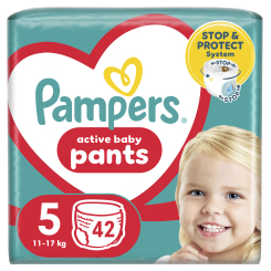 Товары по уходу - Подгузники-трусики Pampers Active baby Junior 11-17 кг 42 шт (8006540068960) Товары по уходу - Подгузники-трусики Pampers Active baby Junior 11-17 кг 42 шт (8006540068960)
