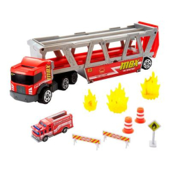 Транспорт і спецтехніка - Ігровий набір Matchbox Дорожня пригода Пожежний транспортер (GWM23)