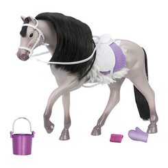 Транспорт і улюбленці - Ігрова фігурка Lori Сірий Андалузький кінь із аксесуарами (LO38001Z)
