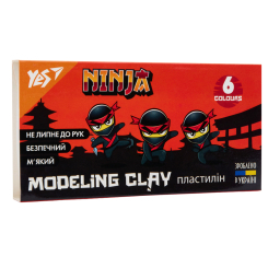 Наборы для лепки - Пластилин Yes Ninja 6 цветов (540624)