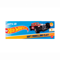 Наборы для лепки - Пластилин восковой Kite Hot Wheels 6 цветов (HW25-081)