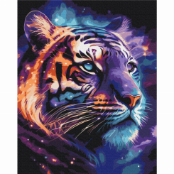 Товари для малювання - Картина за номерами Brushme Космічний тигр (BS53692)
