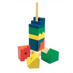 Развивающие игрушки - Деревянная пирамидка Геометрическая (81035)
