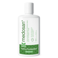 Косметика - Укрепляющий ополаскиватель для чувствительных зубов Medosan SensiCare 500 мл (4823109411876)