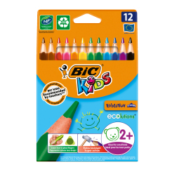 Канцтовары - Карандаши цветные BIC Kids Evolution triangle трехгранные 12 штук (bc8297356)