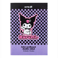 Канцтовары - Картон цветной Kite Kuromi 10 листов А4 (HK24-255-2) Канцтовары - Картон цветной Kite Kuromi 10 листов А4 (HK24-255-2)